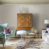 A-Street Prints 2763-87317 Luminous Silver Beaded Geometric Wallpaper