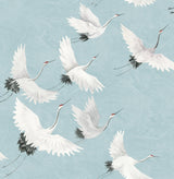 A-Street Prints 2764-24300 Windsong Blue Crane Wallpaper