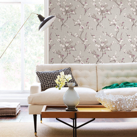 A-Street Prints 2764-24309 Bliss Purple Blossom Wallpaper