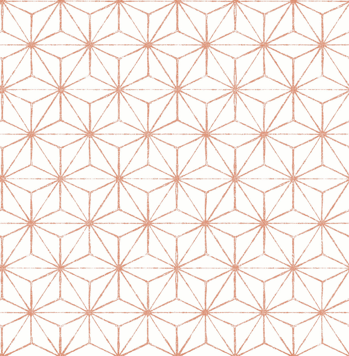 A-Street Prints 2764-24313 Orion Coral Geometric Wallpaper