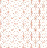 A-Street Prints 2764-24313 Orion Coral Geometric Wallpaper