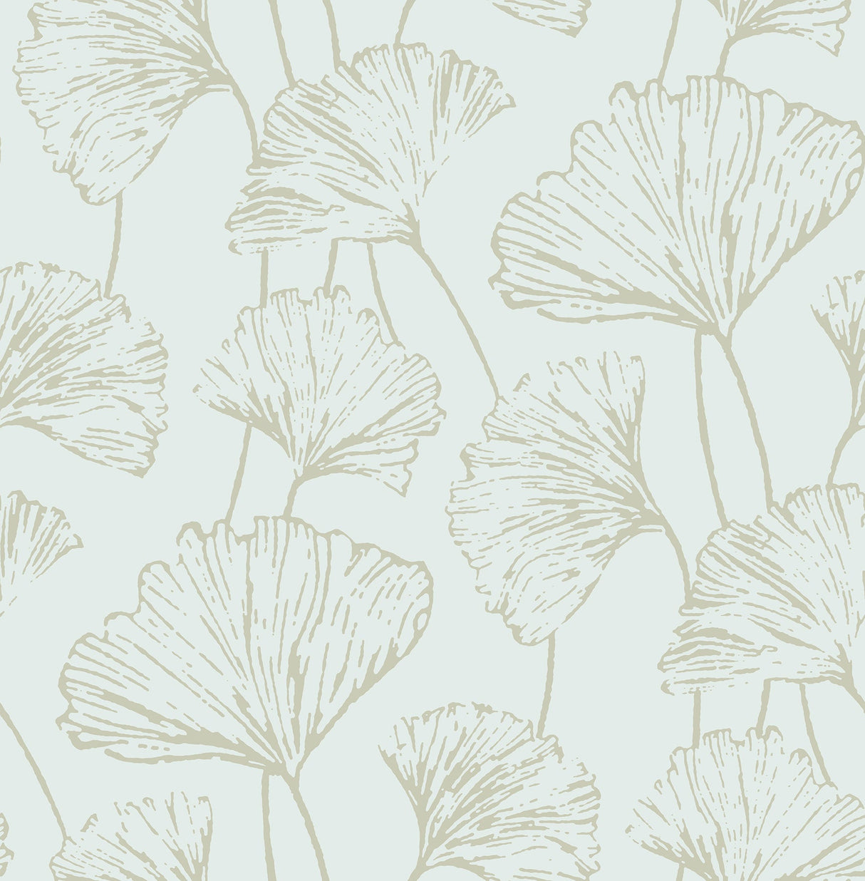 A-Street Prints 2764-24314 Reverie Seafoam Ginkgo Wallpaper