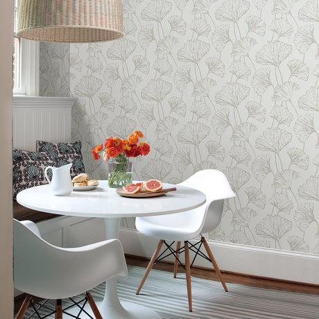 A-Street Prints 2764-24314 Reverie Seafoam Ginkgo Wallpaper