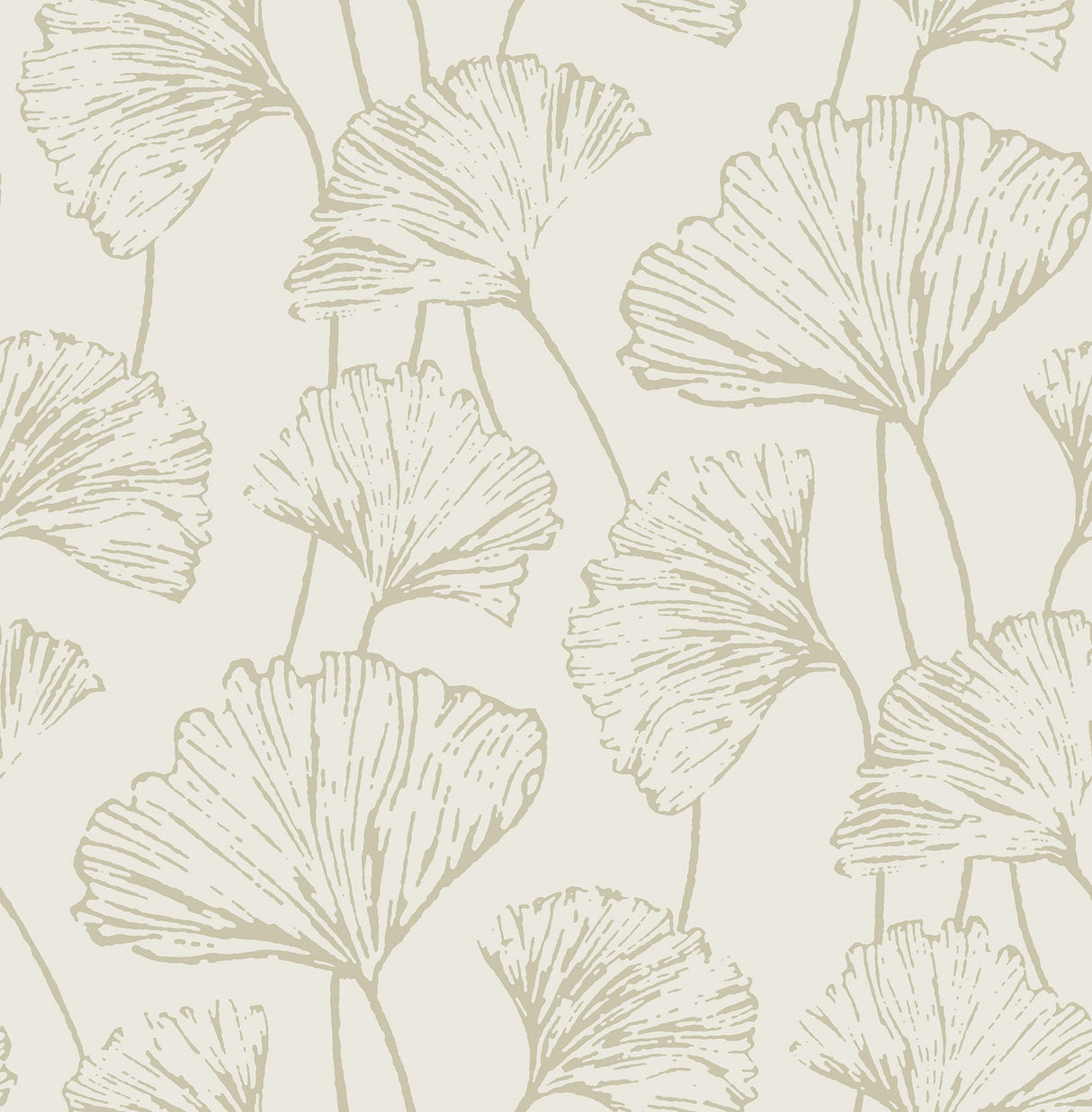 A-Street Prints 2764-24317 Reverie Grey Ginkgo Wallpaper