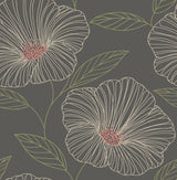 A-Street Prints 2764-24319 Mythic Grey Floral Wallpaper