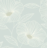 A-Street Prints 2764-24321 Mythic Seafoam Floral Wallpaper