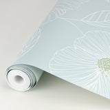 A-Street Prints 2764-24321 Mythic Seafoam Floral Wallpaper