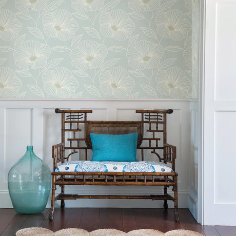 A-Street Prints 2764-24321 Mythic Seafoam Floral Wallpaper