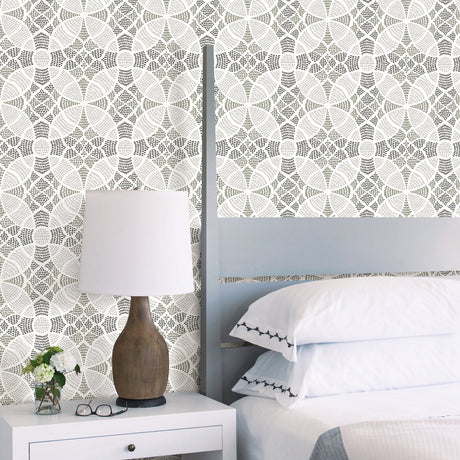 A-Street Prints 2764-24336 Zazen Grey Geometric Wallpaper