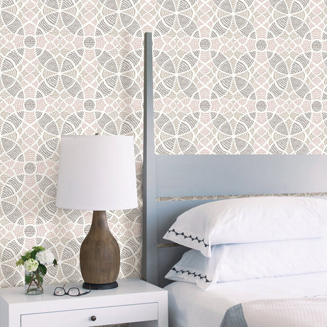 A-Street Prints 2764-24337 Zazen Rose Geometric Wallpaper