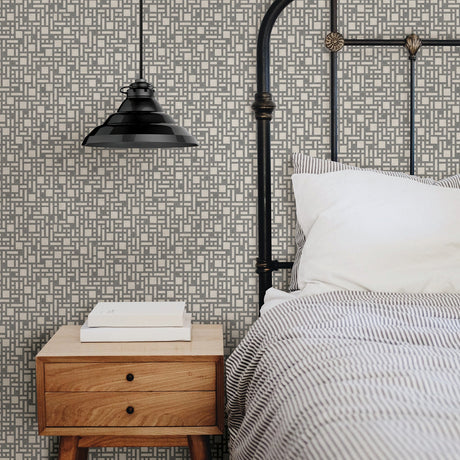 A-Street Prints 2764-24341 Bento Grey Geometric Wallpaper