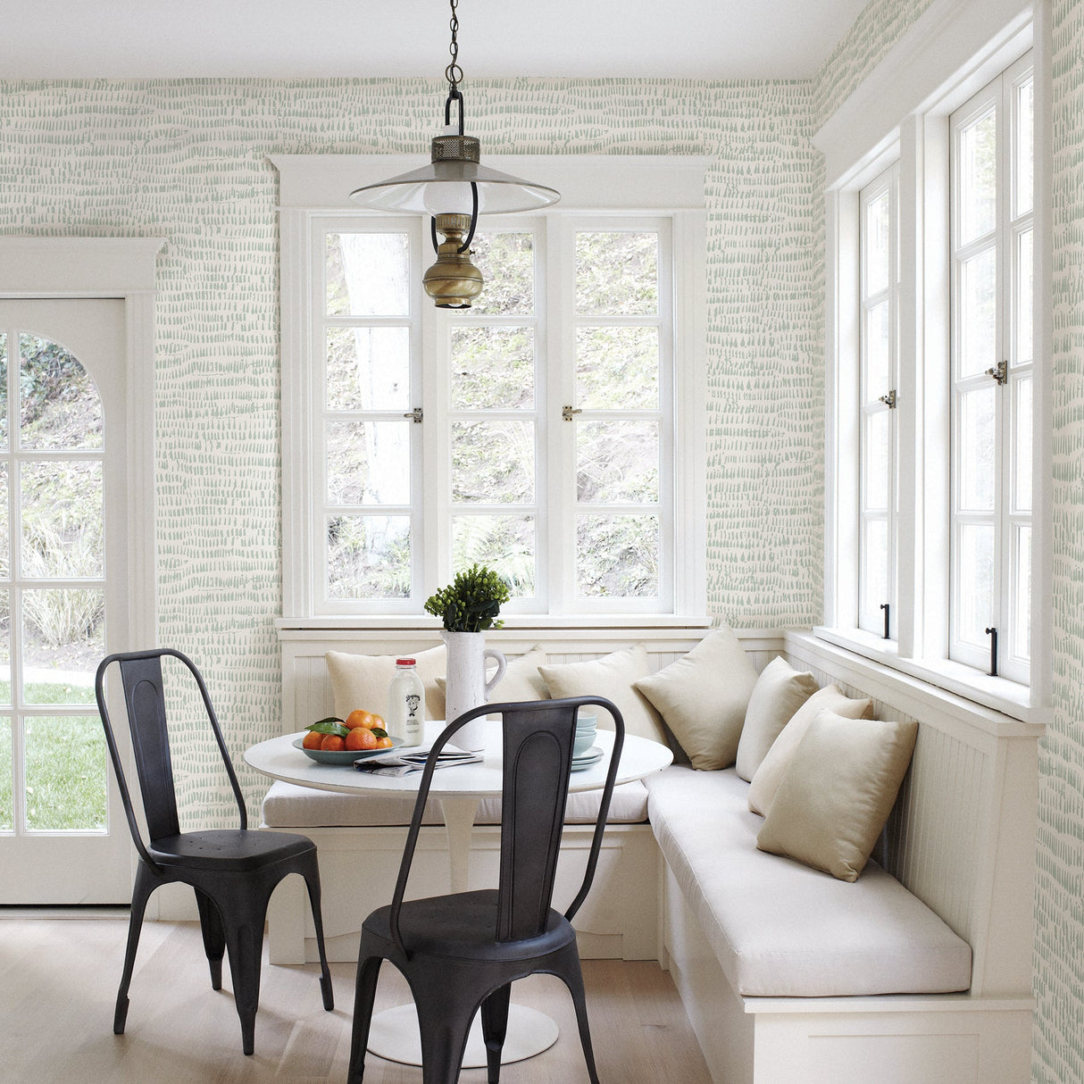 A-Street Prints 2764-24356 Runes Seafoam Brushstrokes Wallpaper