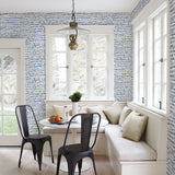 A-Street Prints 2764-24357 Runes Blue Brushstrokes Wallpaper