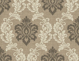 Kenneth James 2765-BW40101 Adela Light Brown Twill Damask Wallpaper