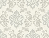 Kenneth James 2765-BW40108 Adela Ivory Twill Damask Wallpaper