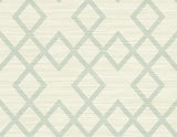 Kenneth James 2765-BW40404 Vana Seafoam Woven Diamond Wallpaper