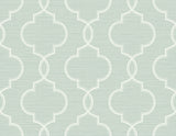 Kenneth James 2765-BW40502 Malo Aqua Sisal Ogee Wallpaper