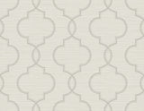 Kenneth James 2765-BW40508 Malo Light Grey Sisal Ogee Wallpaper