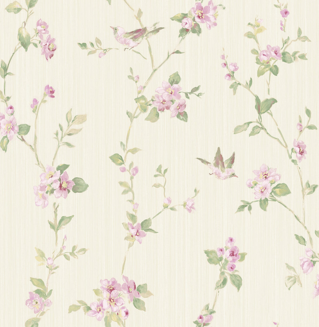 Brewster 2766-002536 Jacqueline Multicolor Floral Scroll Wallpaper