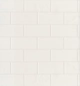 Brewster 2766-21399 Barclays Paintable Paintable White Tile Wallpaper