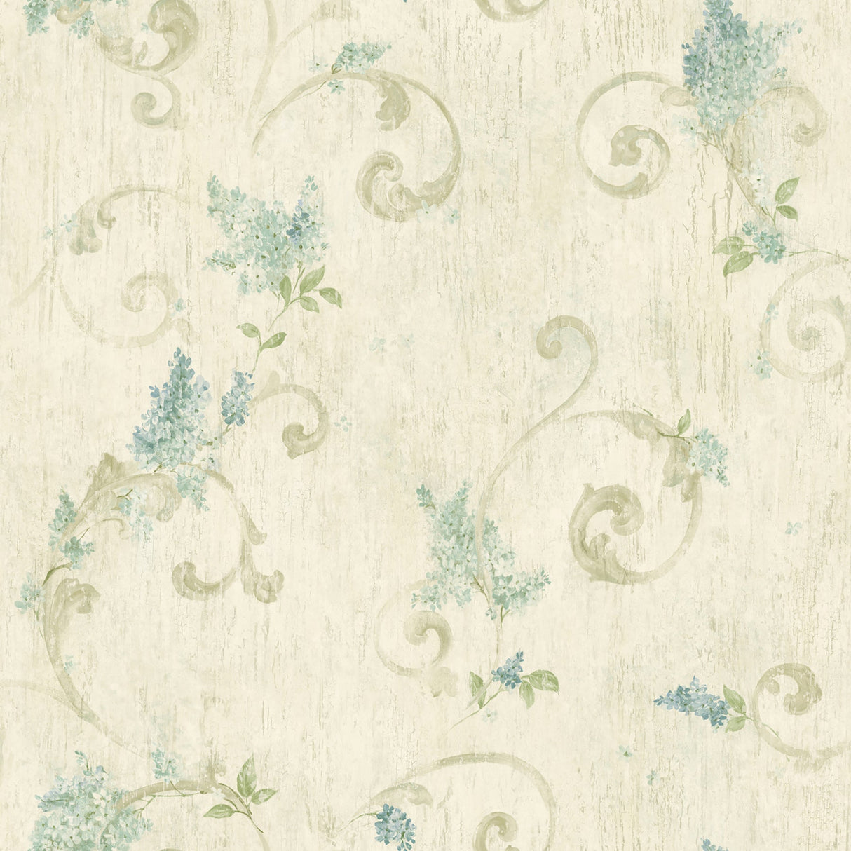 Brewster 2766-21604 Celandine Beige Floral Scroll Wallpaper