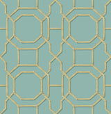 Brewster 2766-21737 Rumi Turquoise Trellis Wallpaper