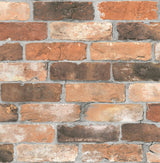 Brewster 2766-22300 Bushwick Red Reclaimed Bricks Wallpaper