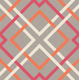 Brewster 2766-22650 Tuvalu Pink Lattice Wallpaper