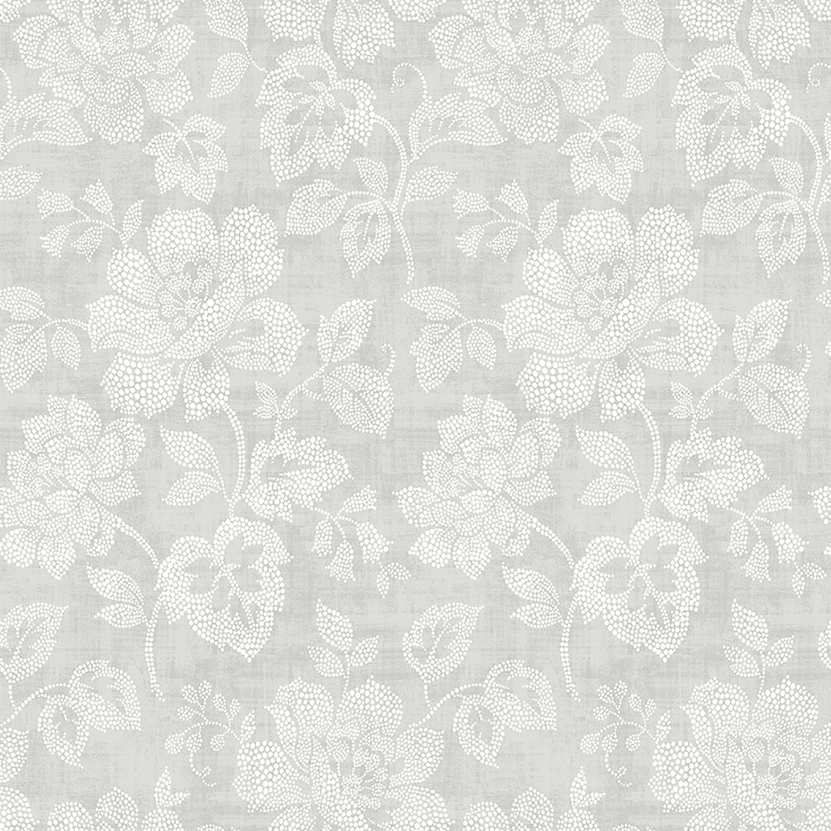 Brewster 2766-22736 Tansy Light Grey Floral Scroll Wallpaper