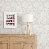 Brewster 2766-22736 Tansy Light Grey Floral Scroll Wallpaper