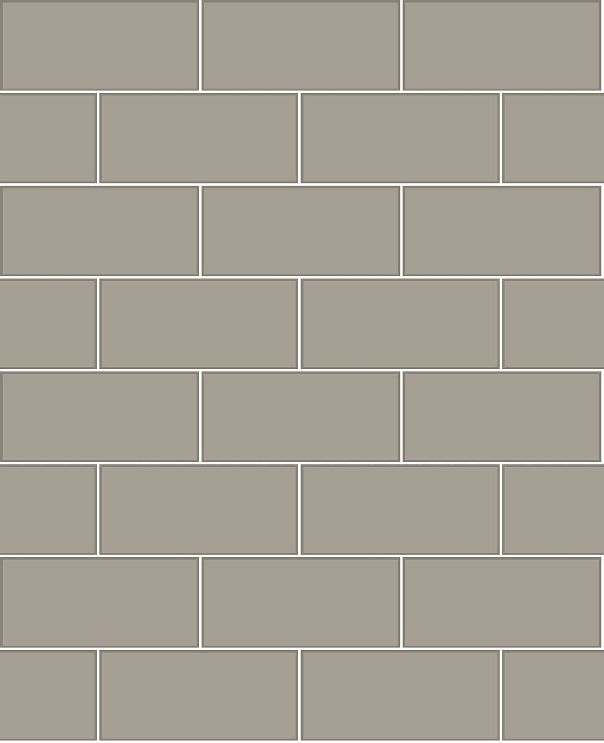 Brewster 2766-23753 Parkway Grey Subway Tile Wallpaper