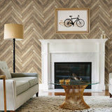 Brewster 2766-23756 Mammoth Wheat Diagonal Wood Wallpaper