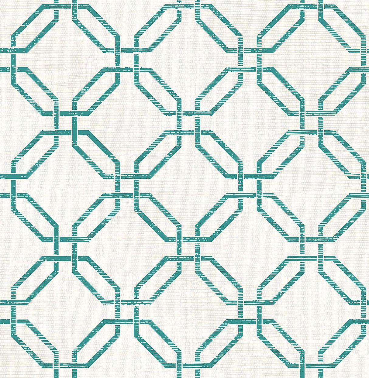 Brewster 2766-24405 Phaius Teal Trellis Wallpaper