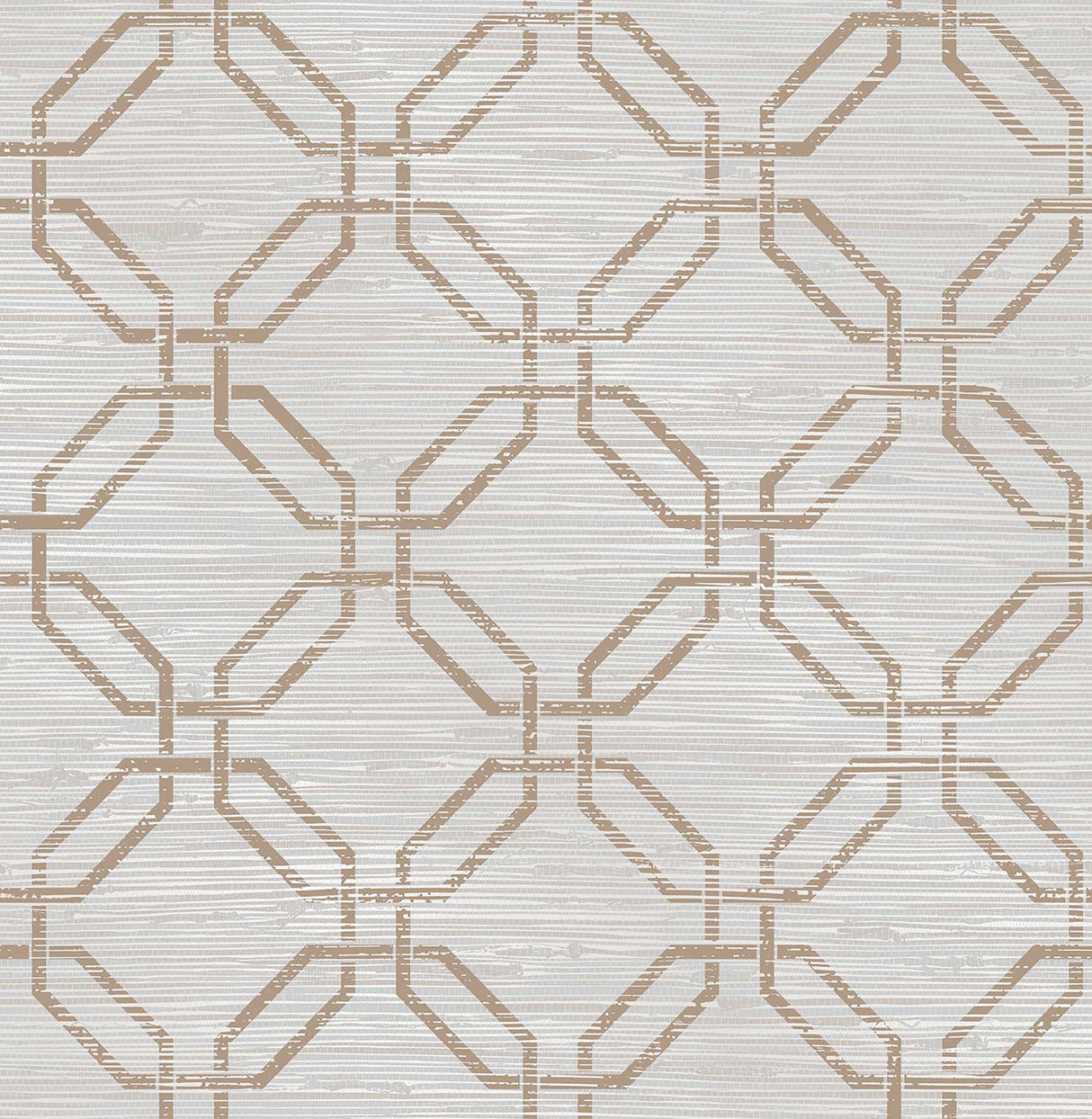 Brewster 2766-24406 Phaius Taupe Trellis Wallpaper