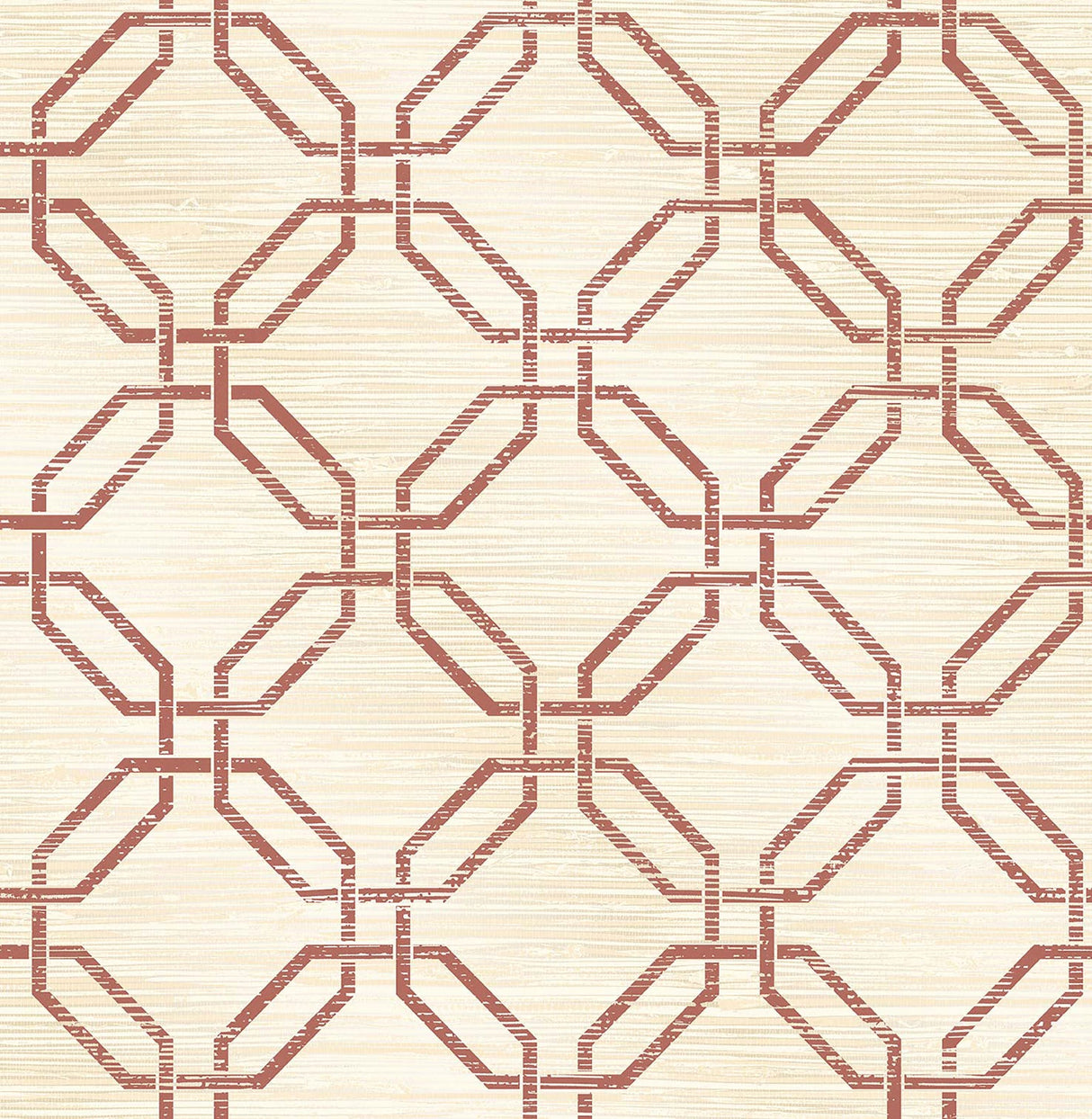 Brewster 2766-24408 Phaius Burgundy Trellis Wallpaper