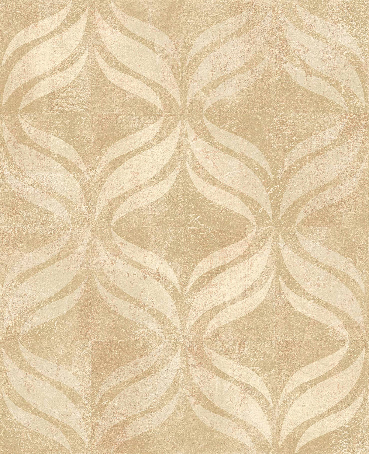 Brewster 2766-24427 Beallara Beige Ogee Wallpaper