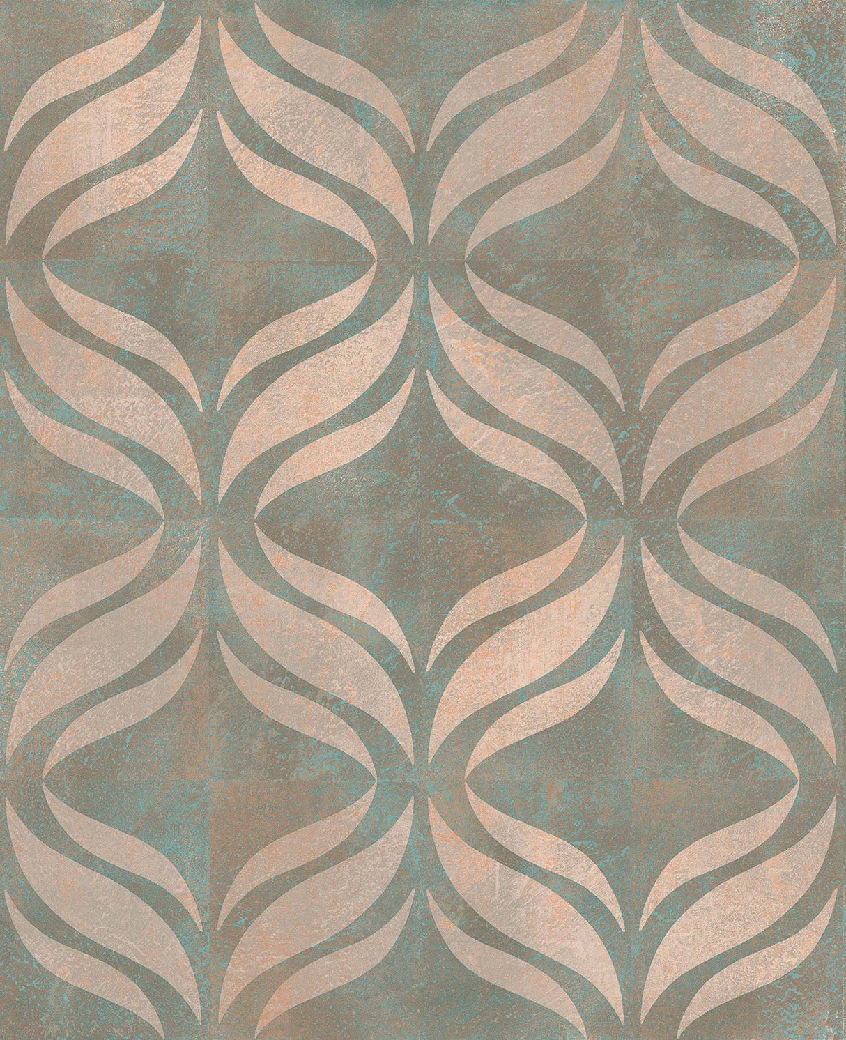 Brewster 2766-24428 Beallara Blue Ogee Wallpaper