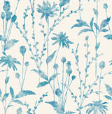 Brewster 2766-24612 Aerides Blue Meadow Wallpaper