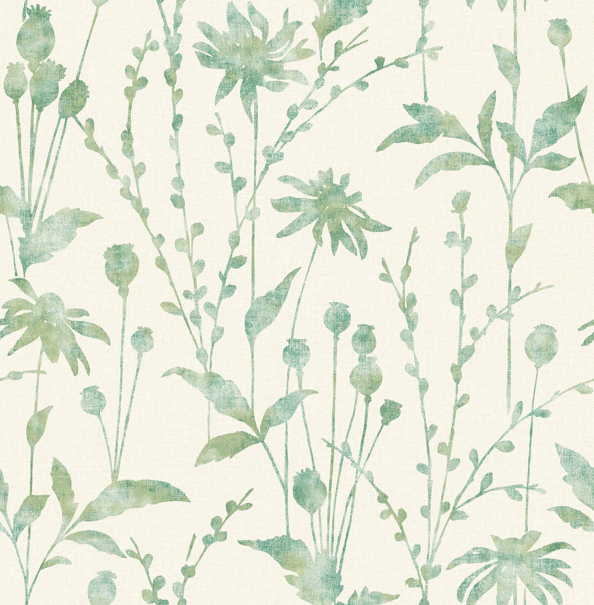 Brewster 2766-24614 Aerides Green Meadow Wallpaper