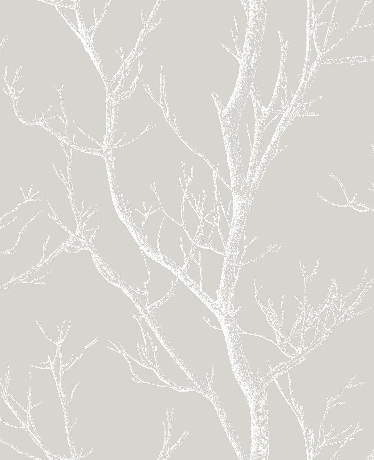 Brewster 2766-24635 Laelia Light Grey Silhouette Tree Wallpaper