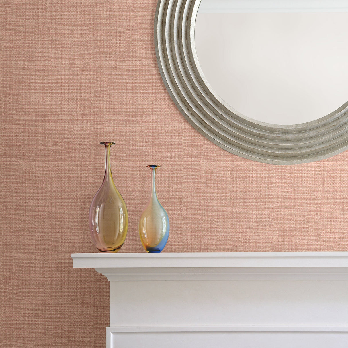 Brewster 2767-003040 Twine Blush Grass Weave Wallpaper