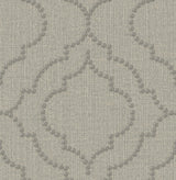 Brewster 2767-003361 Garett Light Grey Quatrefoil Wallpaper