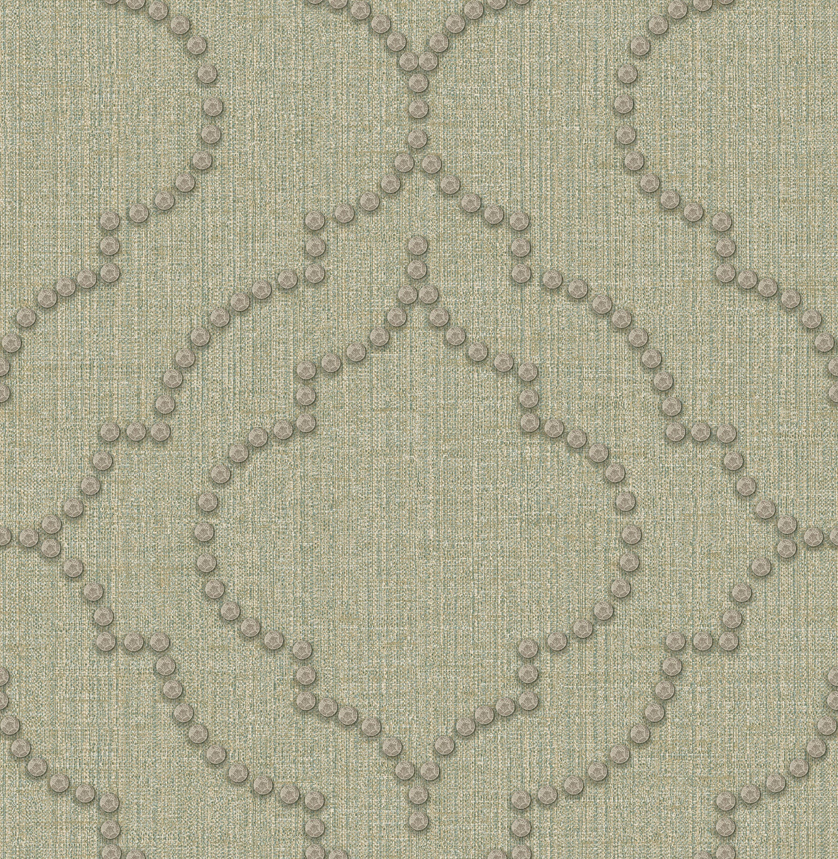 Brewster 2767-003362 Garett Light Green Quatrefoil Wallpaper