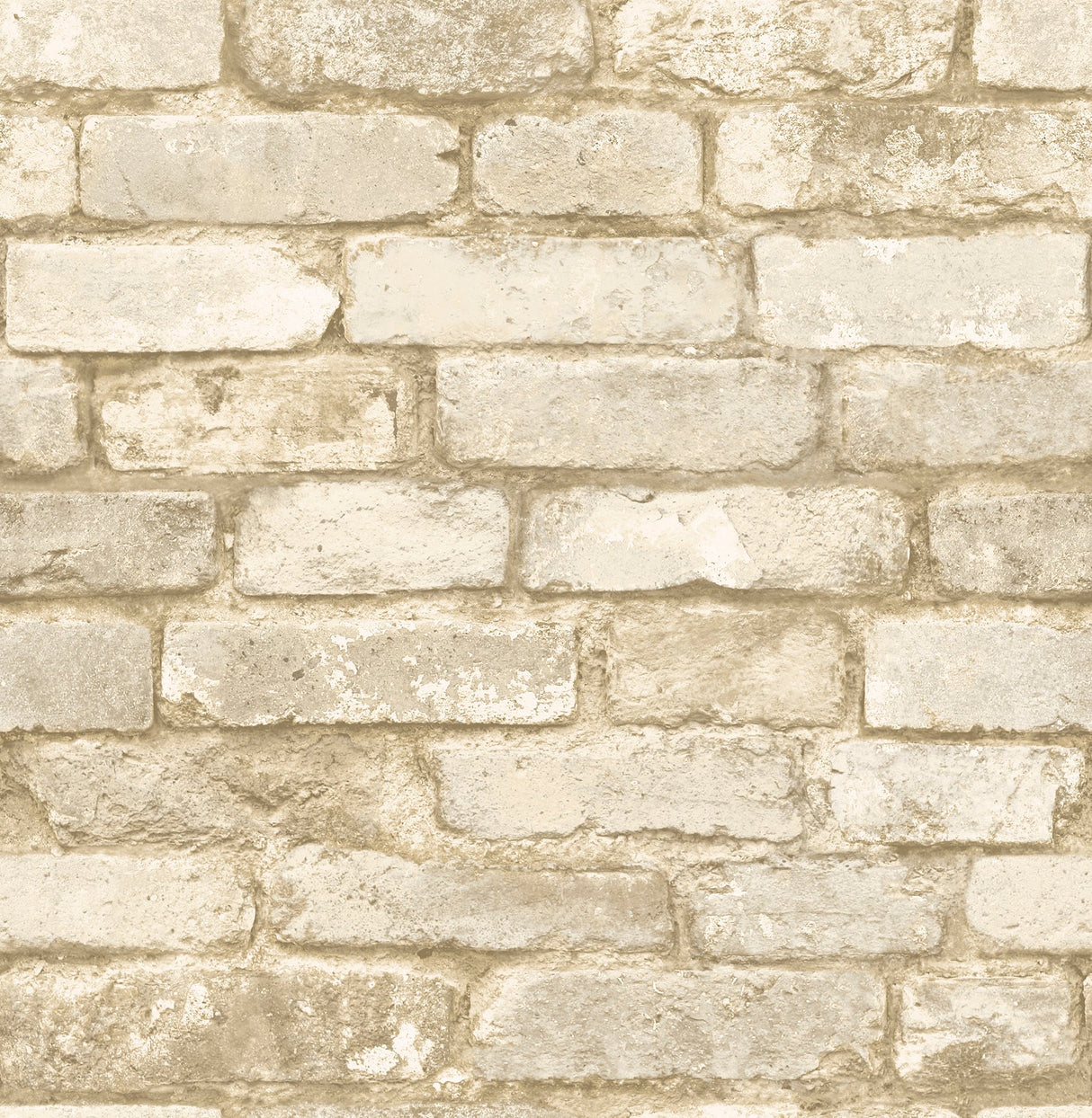 Brewster 2767-20098 Davis Off-White Brick Wallpaper