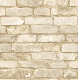 Brewster 2767-20098 Davis Off-White Brick Wallpaper