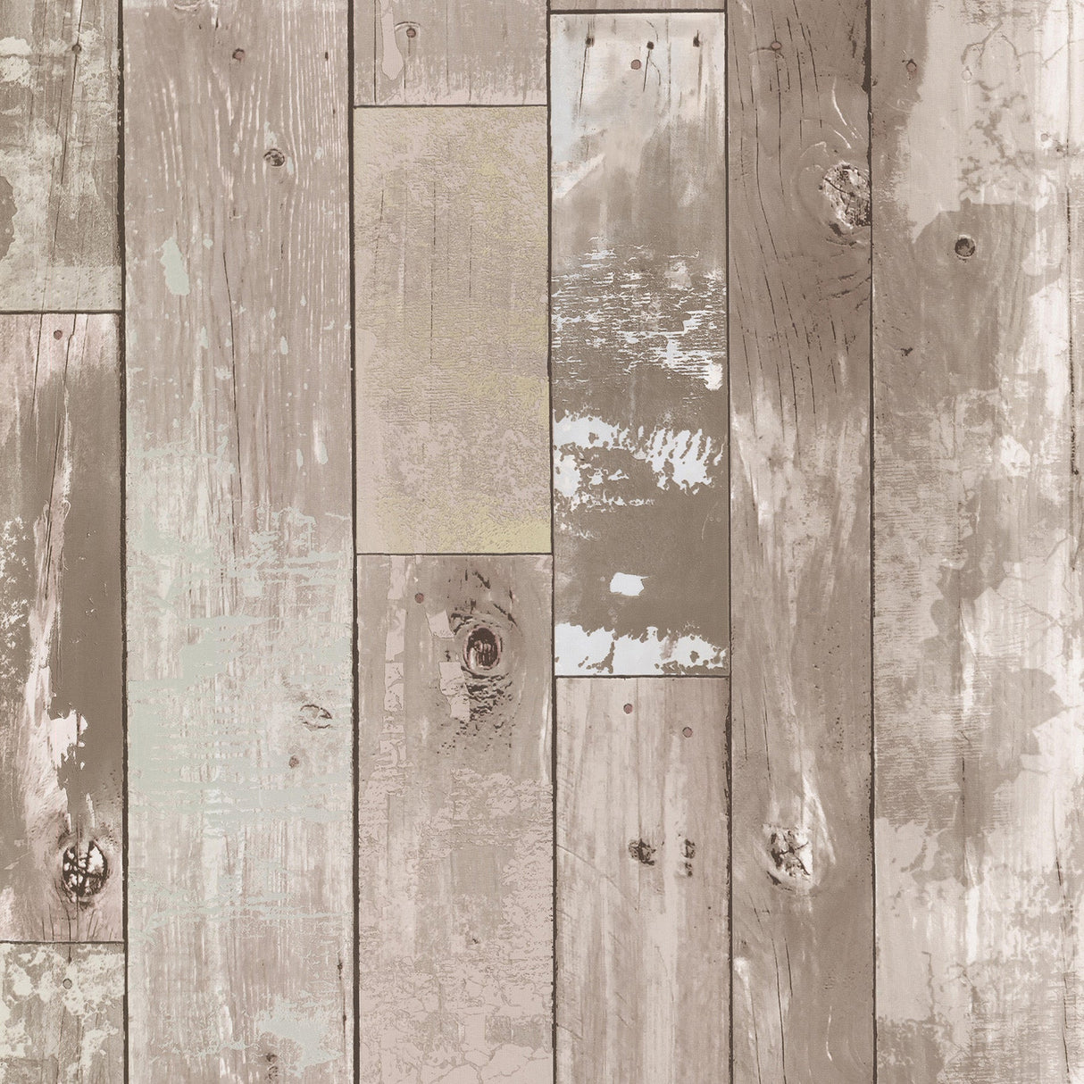 Brewster 2767-20132 Harbored Neutral Distressed Wood Panel Wallpaper