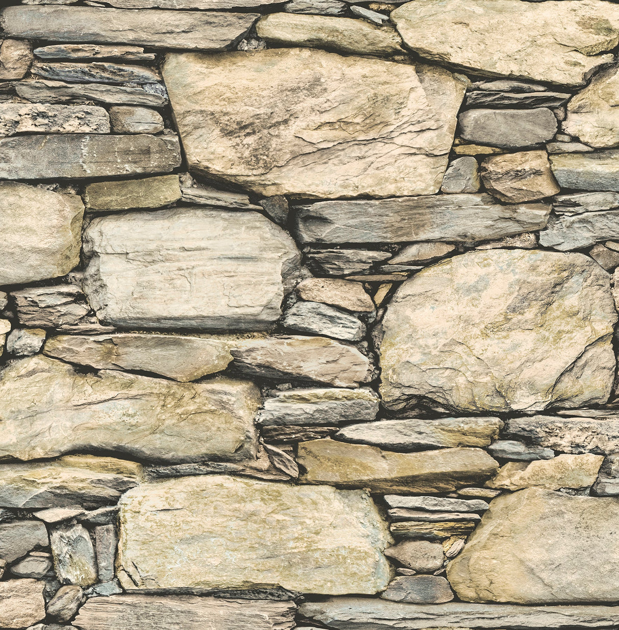 Brewster 2767-22317 Cobble Neutral Stone Wall Wallpaper