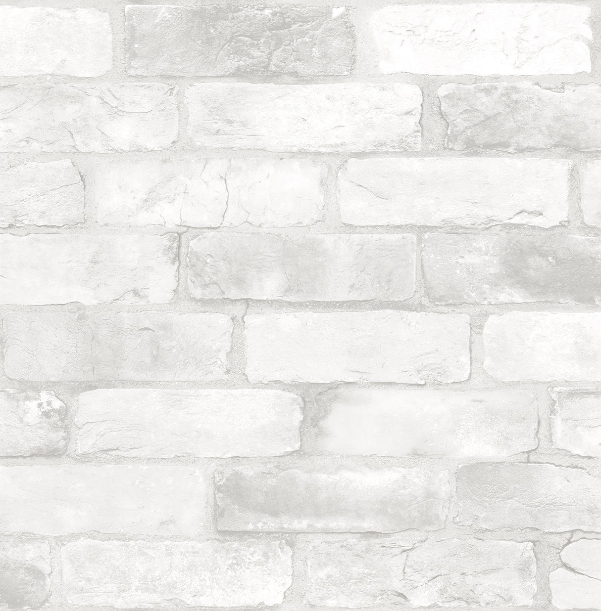 Brewster 2767-22321 Adams White Reclaimed Bricks Wallpaper