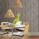 Brewster 2767-22333 Alloy Silver Corrugated Metal Wallpaper