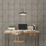 Brewster 2767-22343 Indium Silver Sheet Metal Wallpaper